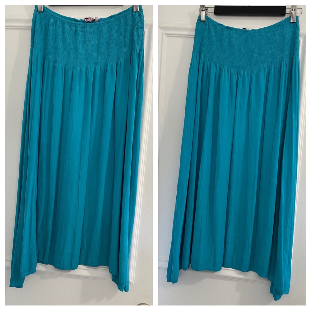 Calypso St. Barth Turquoise Skirt / Strapless dress XS